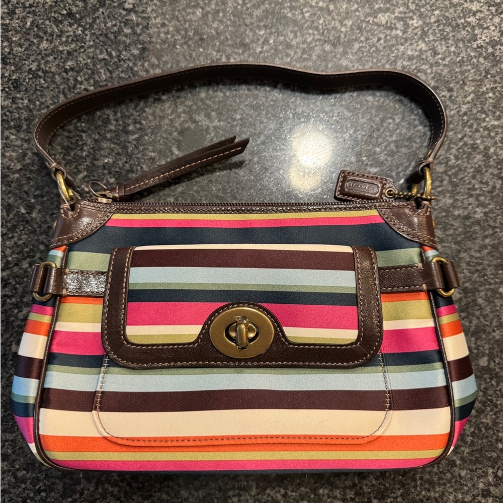 Mini Coach Legacy Striped Shoulder Bag